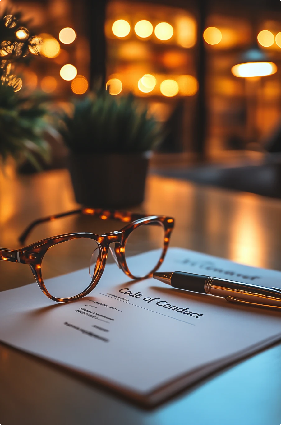 eyeglasses over paperwork